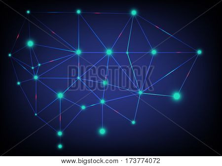 Vector Abstract Background Concept Digital world Social network