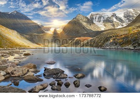 Beautiful Summer Landscape, Altai Mountains Russia.