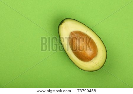 Fresh Ripe Avocado On Green Paper