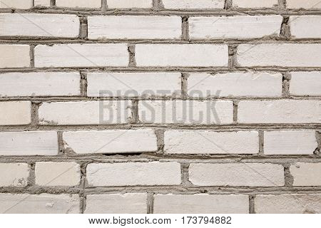 Wall from a white silicate brick. background.