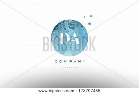 Da D A  Watercolor Grunge Vintage Alphabet Letter Logo
