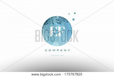 Ef E F  Watercolor Grunge Vintage Alphabet Letter Logo