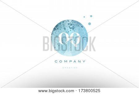 Oq O Q  Watercolor Grunge Vintage Alphabet Letter Logo