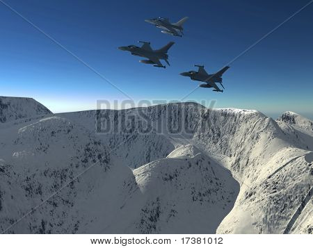 él avión vuela por en un paisaje de montaña