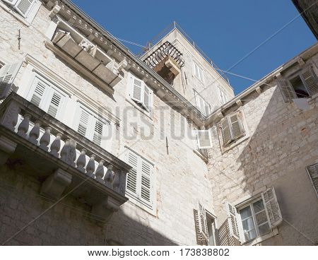 Architecture of old town of Split, Croatia