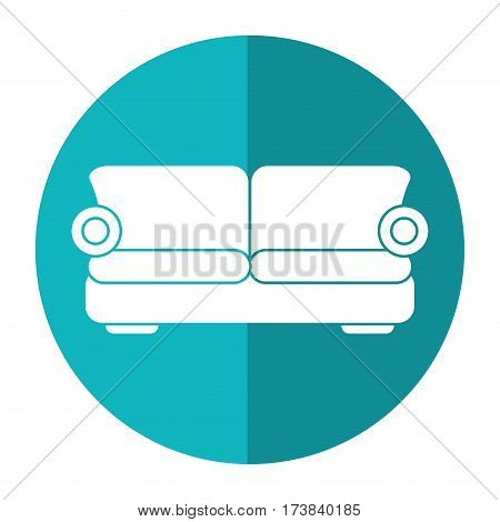 sofa comfor furniture shadow vector illustration eps 10