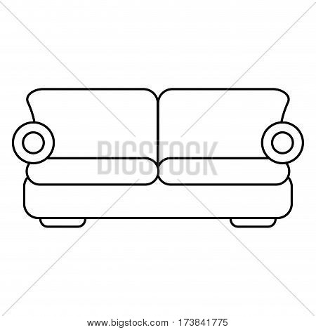sofa comfor furniture thin line vector illustration eps 10