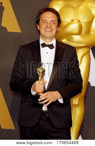 Sylvain Bellemare at the 89th Annual Academy Awards - Press Room held at the Hollywood and Highland Center in Hollywood, USA on February 26, 2017.