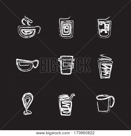 coffee menu set , coffee icon set