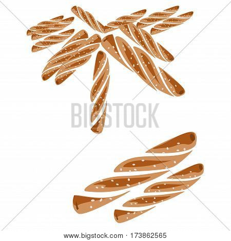 Pretzel Sticks ,Pretzel ,coffee icon set ,