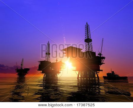 Produzione di petrolio in mare