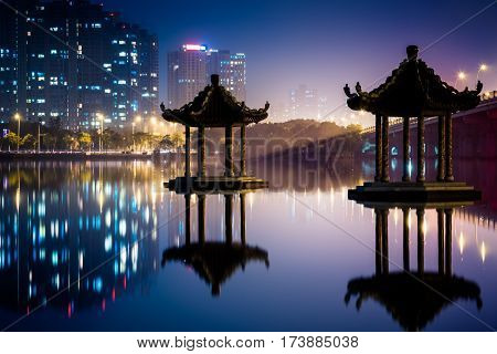 view in Wuxi Lihu natural park of China.