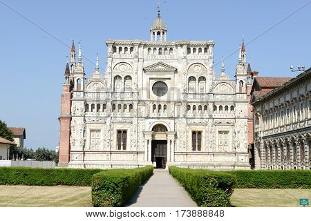 Certosa Of Pavia Medieval Monastery In Pavia