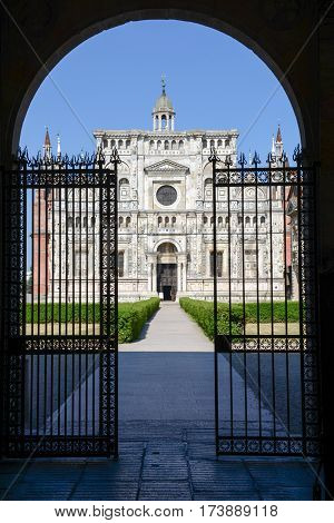 Certosa Of Pavia Medieval Monastery In Pavia