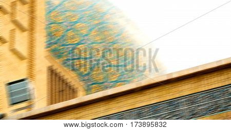 In Iran  And Old Antique Mosque    Minaret