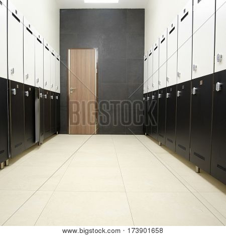 Interior of a modern cloakroom