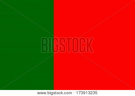 Portugal National Flag In Green and Red Colors