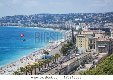The Promenade By The Sea In Nice In France