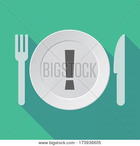 Long Shadow Dishware With An Admiration Sign