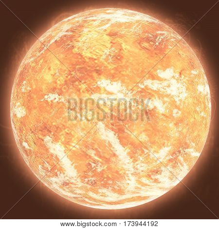 Space scene. Sun on black background. Elements furnished by NASA