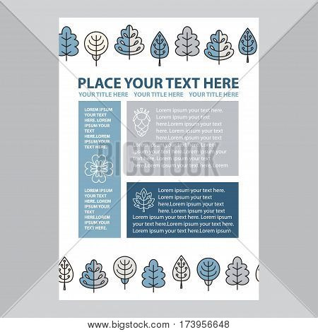 Template Banner With Winter Trees.