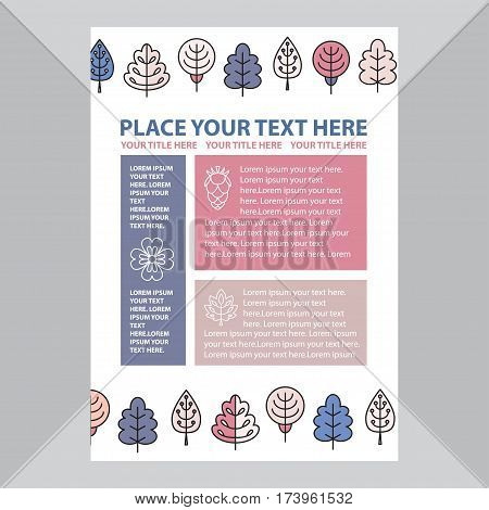 Template Banner With Spring Trees.