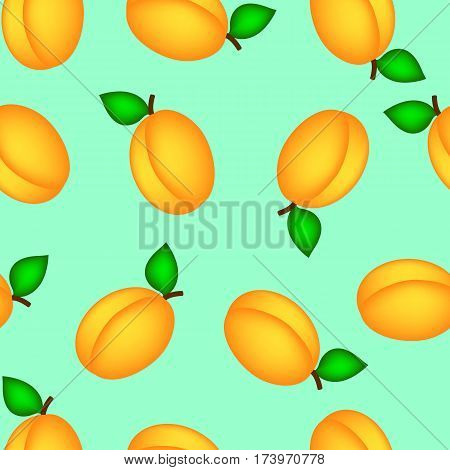 Simple apricot on a blue background mono