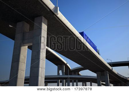    Vehicular traffic on the highway skyline