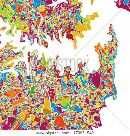 Sydney Colorful Vector Map