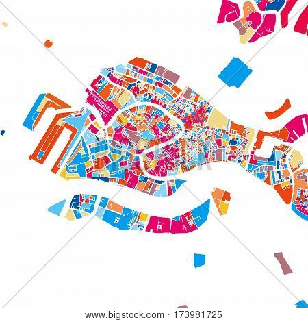 Venice Colorful Vector Map