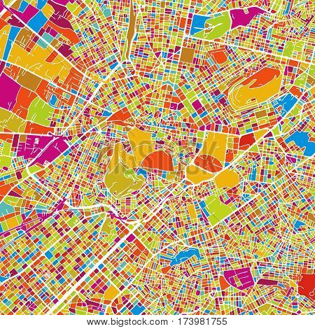 Athens Colorful Vector Map