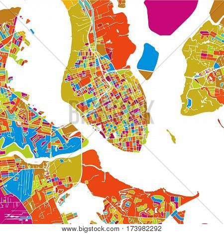 Charleston Colorful Vector Map