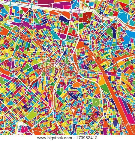 Sao Paulo Colorful Map