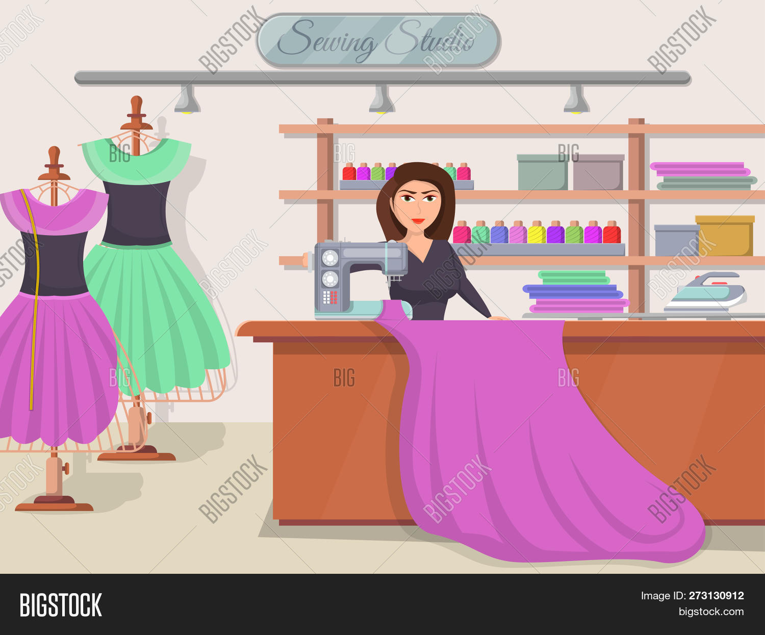 Sewing Studio Banner Image Photo Free Trial Bigstock
