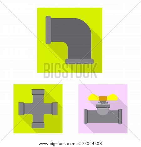 Vector Design Of Pipe And Tube Symbol. Collection Of Pipe And Pipeline Vector Icon For Stock.