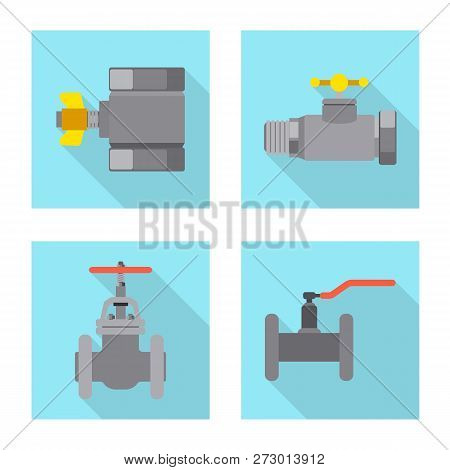 Vector Design Of Pipe And Tube Logo. Collection Of Pipe And Pipeline Stock Symbol For Web.
