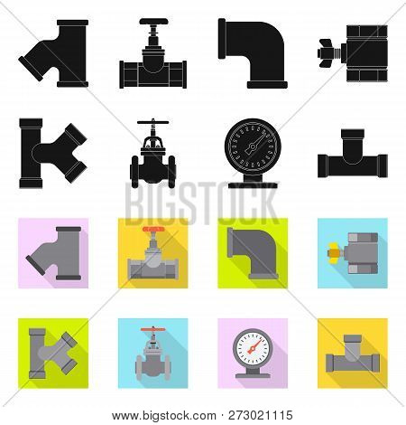 Vector Design Of Pipe And Tube Icon. Set Of Pipe And Pipeline Vector Icon For Stock.