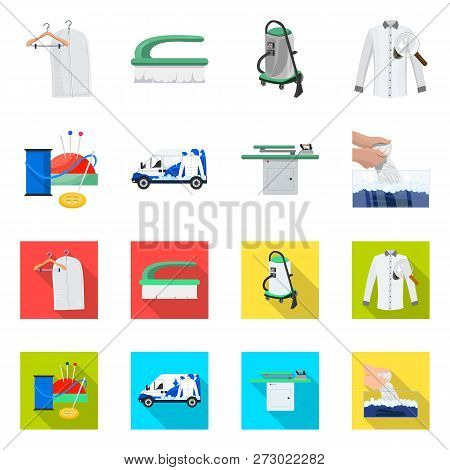 Vector Design Of Laundry And Clean Logo. Collection Of Laundry And Clothes Stock Vector Illustration