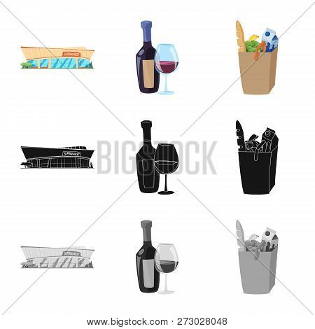 Vector Illustration Of Food And Drink Icon. Set Of Food And Store Vector Icon For Stock.