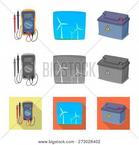 Vector Design Of Electricity And Electric Icon. Collection Of Electricity And Energy Stock Vector Il
