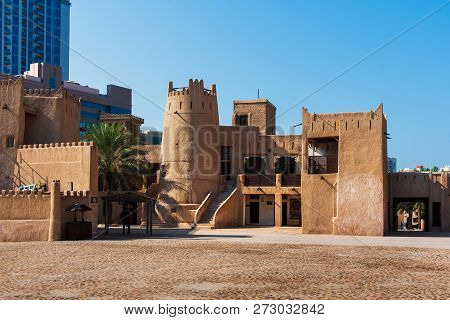 Ajman, United Arab Emirates - December 6, 2018: Ajman Museum Showing The History And Tradition Of Un