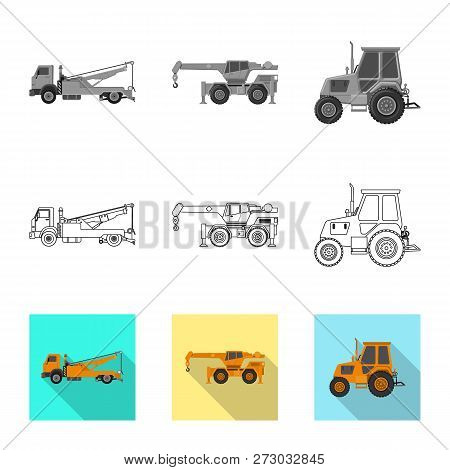 Isolated Object Of Build And Construction Icon. Set Of Build And Machinery Vector Icon For Stock.