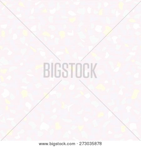 Vector Seamless Terrazzo Pattern. Marble Mosaic Flooring With Natural Stones, Granite, Concrete, Qua