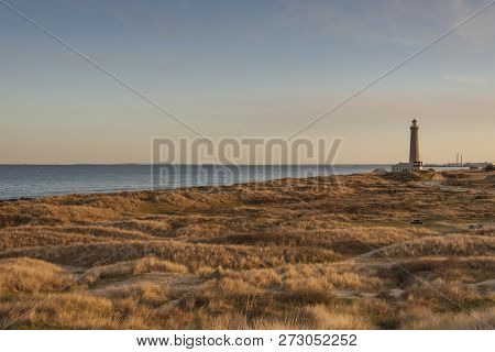 Lighthouse In Skagen In The Northern Part Of Denmark.
