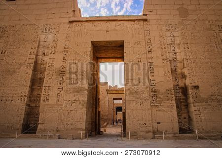 Beautiful Ancient Temple Of Medina-habu. Egypt, Luxor.