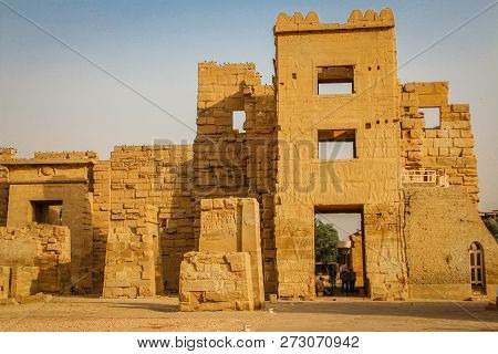 Beautiful Ancient Temple Of Medina-habu. Egypt, Luxor.