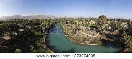The River Amal Flows Through The Kibbutz Nir David In The Valley Of Beit Shean