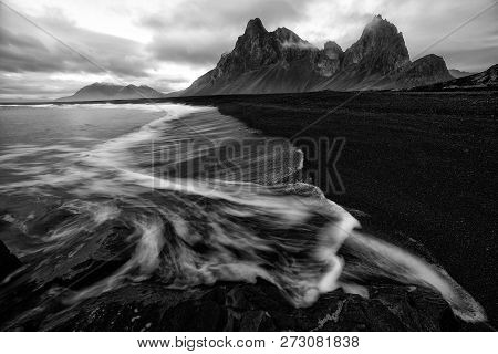 Eystrahorn Mountains From Hvalnes Lighthouse In Iceland