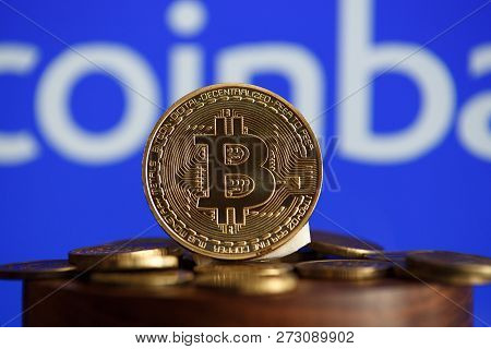 Tula, Russia - November 28, 2018: Coinbase Mobile Application Running On Smartphone. Coinbase Is A C