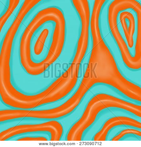 Abstract, Volume, Orange, Blue, Modern, Bright, Background